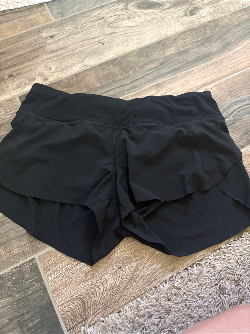 lululemon athletica Black Layered Athletic Shorts low rise